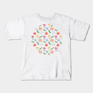 Folk art flowers Kids T-Shirt